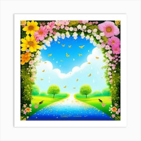 Flowers In The Garden 7 Art Print