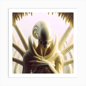 Alien Portrait Yellow 3 Art Print