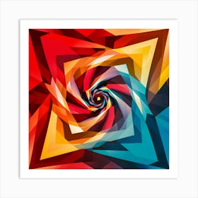 Abstract Colorful Spiral Art Print