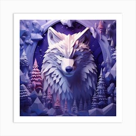 3d Wolf 1 Art Print