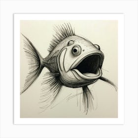 Fish Drawing 12 Art Print