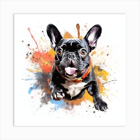 Frenchie Cute Art By Csaba Fikker 025 Art Print