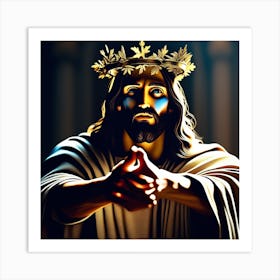 Jesus With Crown Art Print