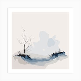 Tree In The Water Art Print