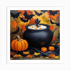 Halloween Cauldron Art Print