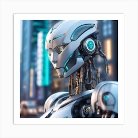 Futuristic Robot 13 Art Print