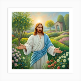 Jesus In The Garden 3 Art Print