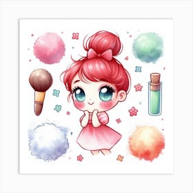 Pretty Girl Art Print