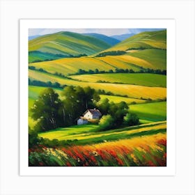 Farm In The Countryside 1 Art Print