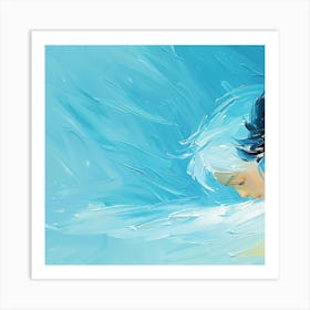 Girl In The Water Art Print