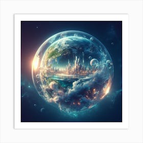 Earth In Space 18 Art Print