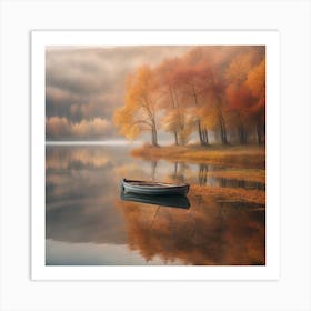 A Lonely Boat Art Print