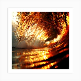 Wave Art Mood Water Sea Beach Art Print