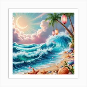 Beach Scene Art Print