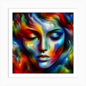 Abstract portrayal of a woman 1 Art Print