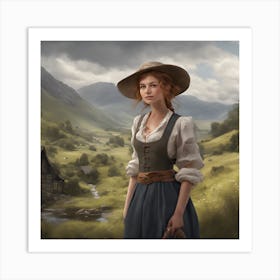 Girl In A Hat Art Print