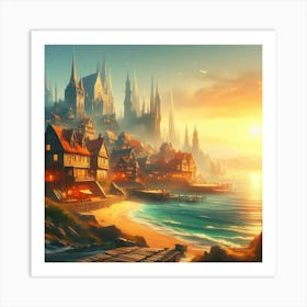 Beachside Town 11 Art Print