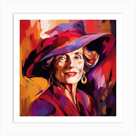 Portrait Of A Woman In A Hat 8 Art Print