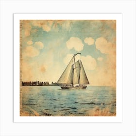 Vintage Sailboat 8 Art Print