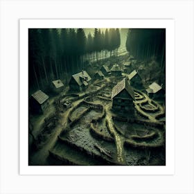 Maze In The Woods Art Print