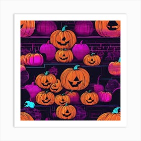 Halloween Pumpkins 10 Art Print