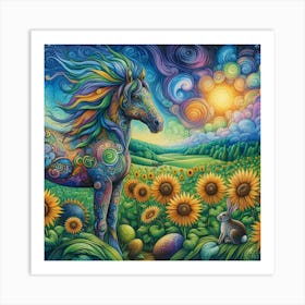 Easter Horse Art Print