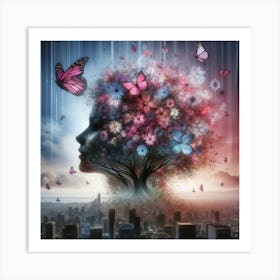 Butterfly Tree Of Life Art Print