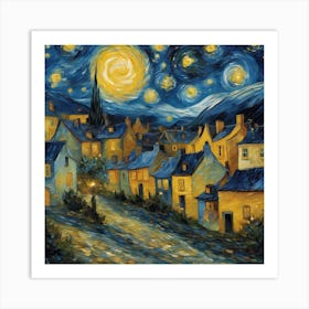 The Starry Night, Vincent Van Gogh Art Print 9 Art Print