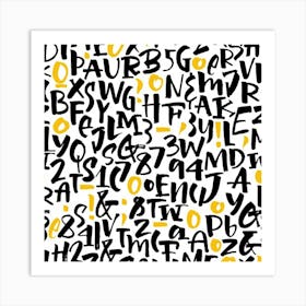 Letters Pattern Art Print