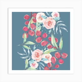 Watercolor Roses Art Print