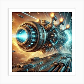 Massive Energy Cannon Converted Art Print