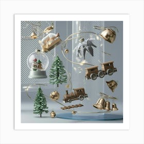 Christmas Ornaments 7 Art Print