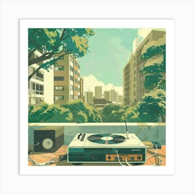 Dj In The City Art Print