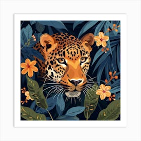 Leopard In The Jungle 4 Art Print