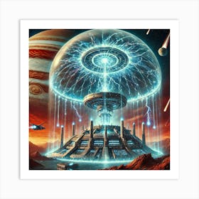 A Sci Fi Depiction Of The Electric Veil Generator Art Print