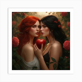 Temptation (Eve & Lilith) Art Print