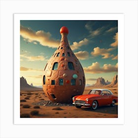 House In The Desert Art Print