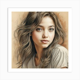 Portrait Of A Young Woman 10 Art Print