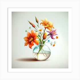 Flowers In A Vase 2 Art Print