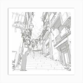 Street Alley Building City Town Art Print