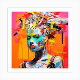 Abstract Portrait Of A Woman 16 Art Print