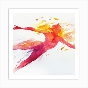 Watercolor Of A Dancer Art Print