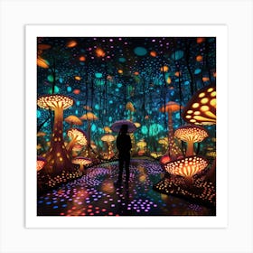Mushroom Forest 1 Art Print