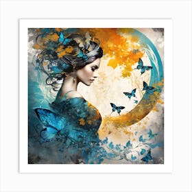 Butterfly Girl Art Print