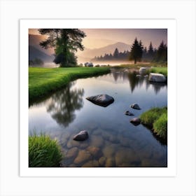 Sunrise In The Mountains 10 Art Print