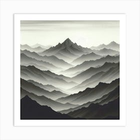 Mountain Range 4 Art Print