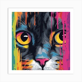 Cat Painting 6 Art Print