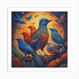 Birds Of Paradise Art Print