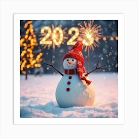 Asm Snowman Celebrating The New Year 2025 Bcffb317 Bd4c 4360 A799 9a5bfe1726b4 Art Print