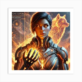 A Detailed Sci Fi Character Portrait Of Kaida Ashh Art Print